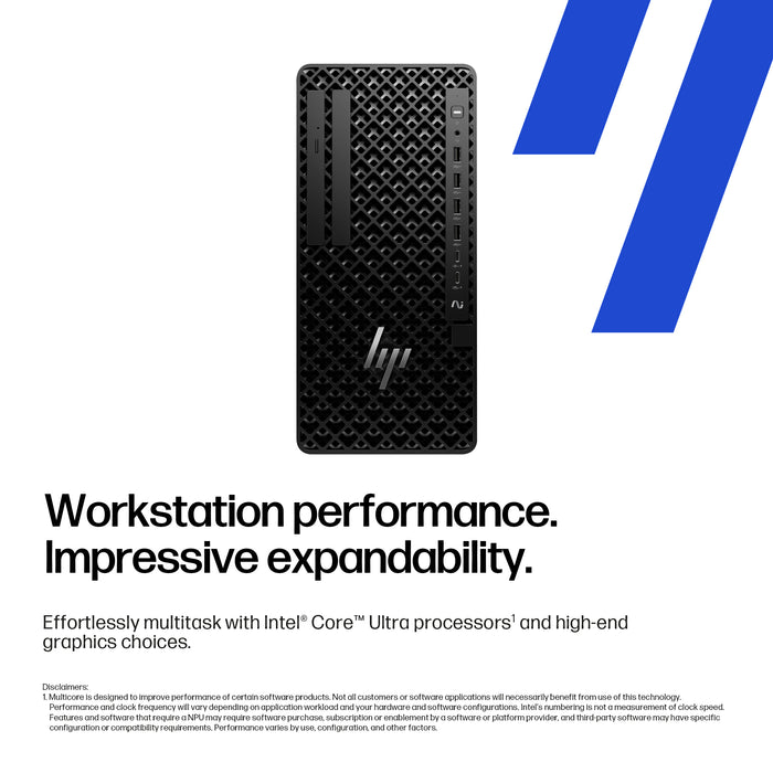 HP Z1 Tower G1i, Intel Core Ultra 9, 285, 32 GB, DDR5-SDRAM, Windows 11 Pro