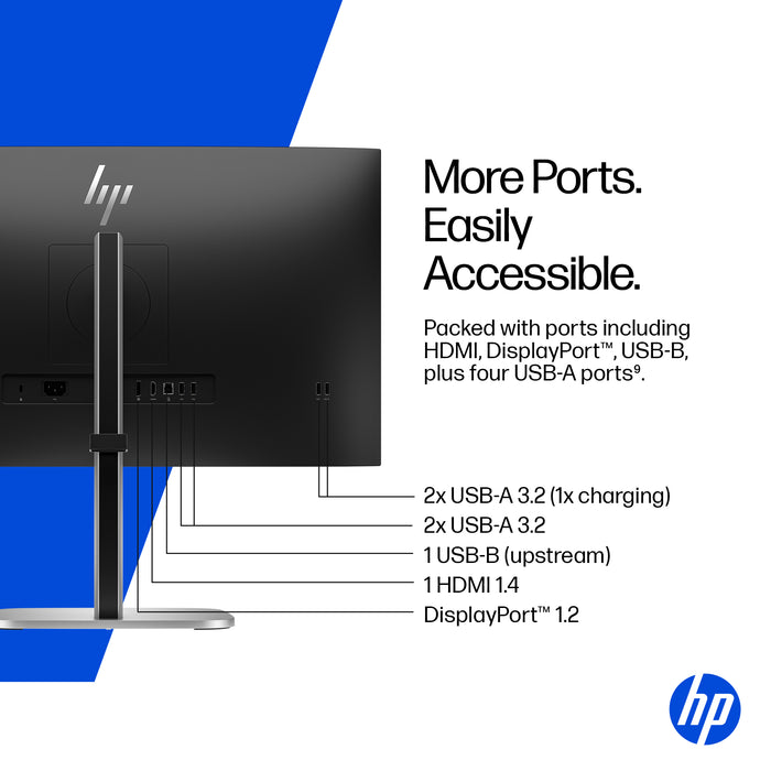 HP Series 5 Pro 27 inch FHD Monitor - 527pf, 68.6 cm (27"), 1920 x 1080 pixels, Full HD, LCD, 5 ms, Black