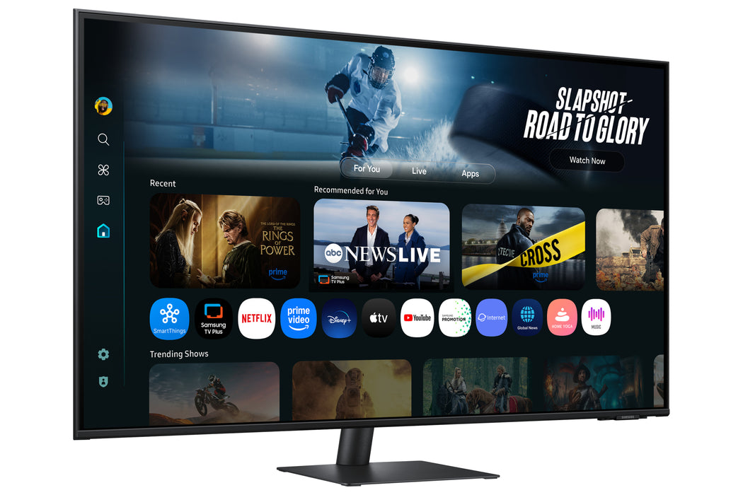 Samsung 43" Smart Monitor M70F UHD, 109.2 cm (43"), 3840 x 2160 pixels, 4K Ultra HD, LCD, 4 ms, Black