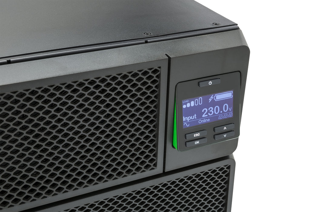 APC Smart-UPS On-Line SRT6KRMXLI - 6kW/VA, 6x C13 + 4x C19 + hardwire 1 phase output, rack mountable, Embedded NMC, Double-conversion (Online), 6 kVA, 6000 W, Sine, 100 V, 275 V