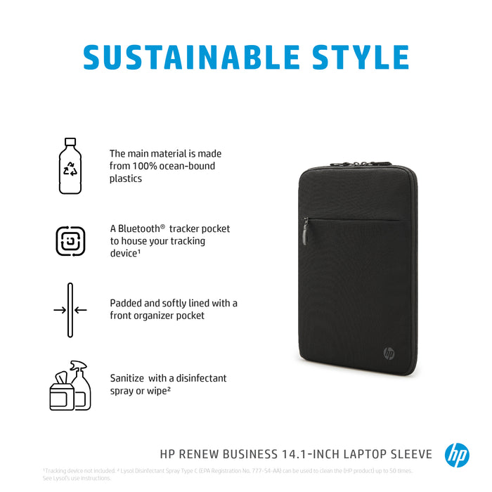 HP Renew Business 14.1-inch Laptop Sleeve, Sleeve case, 35.8 cm (14.1"), 320 g