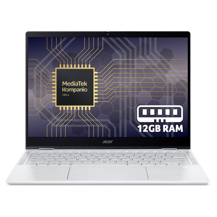 Acer Chromebook Plus 514 Plus Spin 514 convertible (CPE594-2N) - MediaTek Kompanio Ultra 910, 12GB RAM, 256GB, 14" 2.8K touchscreen, Chrome OS, MediaTek Kompanio, 3.62 GHz, 35.6 cm (14"), 2880 x 1800 pixels, 12 GB, 256 GB