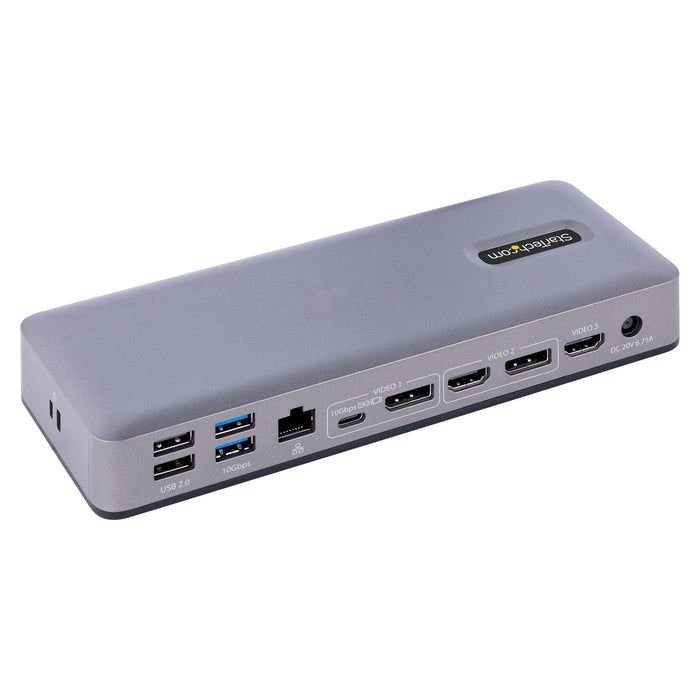 StarTech USB-C Docking Station - Triple 4K30 / Dual 4K60 - DP Alt Mode/DP/HDMI - 7-Port USB Hub - PD 3.0 - GbE - Audio - K-Slots - Works With Chromebook - Multi-Monitor USB-C Dock , TAA (DK31C3MNCRUE)