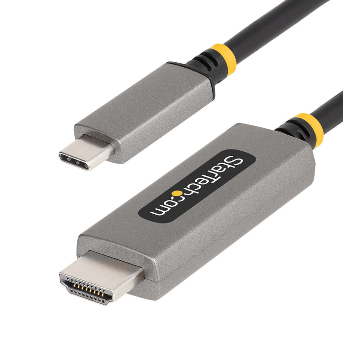 StarTech 3ft (1m) USB-C to HDMI Adapter Cable, 8K 60Hz, 4K 144Hz, HDR10, USB Type-C to HDMI 2.1 Video Converter Cable, USB-C DP Alt Mode/USB4/Thunderbolt 3/4 Compatible (134B-USBC-HDMI211M)
