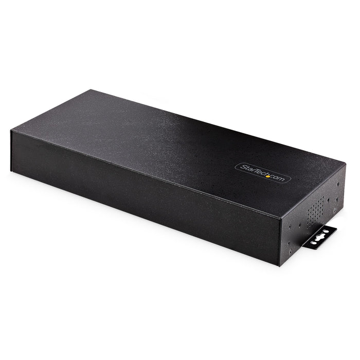 StarTech 16-Port Industrial USB 3.0 Hub 5Gbps, Metal, DIN/Surface/Rack Mountable, ESD Protection, Terminal Block Power, up to 120W Shared USB Charging, Dual-Host Hub/Switch , TAA