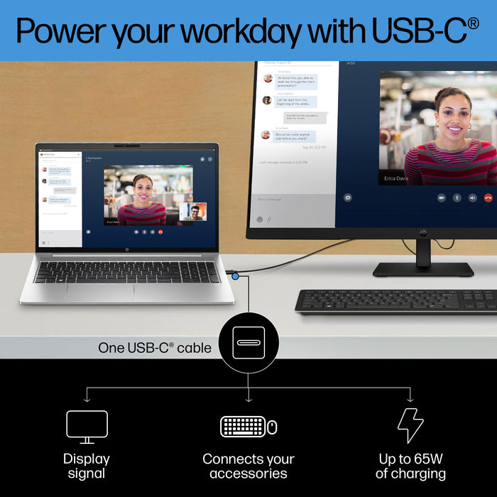 HP P32u G5 QHD USB-C Monitor, 80 cm (31.5"), 2560 x 1440 pixels, Quad HD, LCD, 5 ms, Black