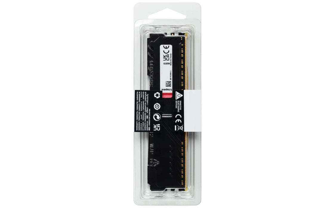 Kingston Technology FURY Beast 8GB 3200MT/s DDR4 CL16 DIMM Black, 8 GB, 1 x 8 GB, DDR4, 288-pin DIMM