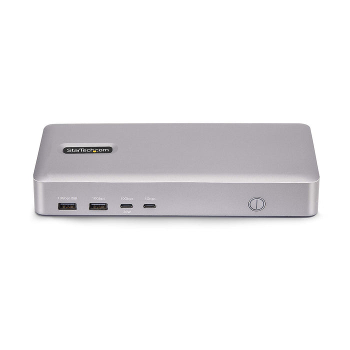 StarTech.com Dual-Monitor USB4 Docking Station, Dual 4K 120Hz or Single 8K 60Hz HDMI, 100W Laptop Charging, 2.5GbE, USB-C Multi-Monitor Dock, Driverless, Wired, USB4, 100 W, 10,100,1000,2500 Mbit/s, Silver, 40 Gbit/s