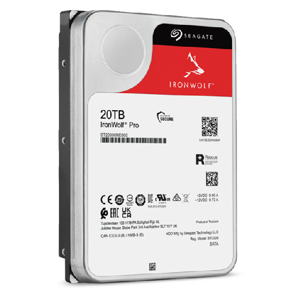 Seagate IronWolf Pro ST20000NT001, 20 TB, 7200 RPM, 256 MB, 3.5"