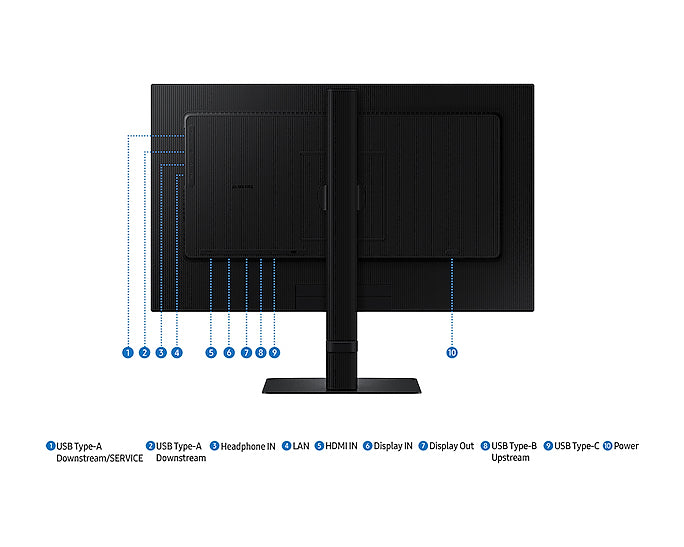 Samsung LS24D600UAU, 61 cm (24"), 2560 x 1440 pixels, Quad HD, 5 ms, Black