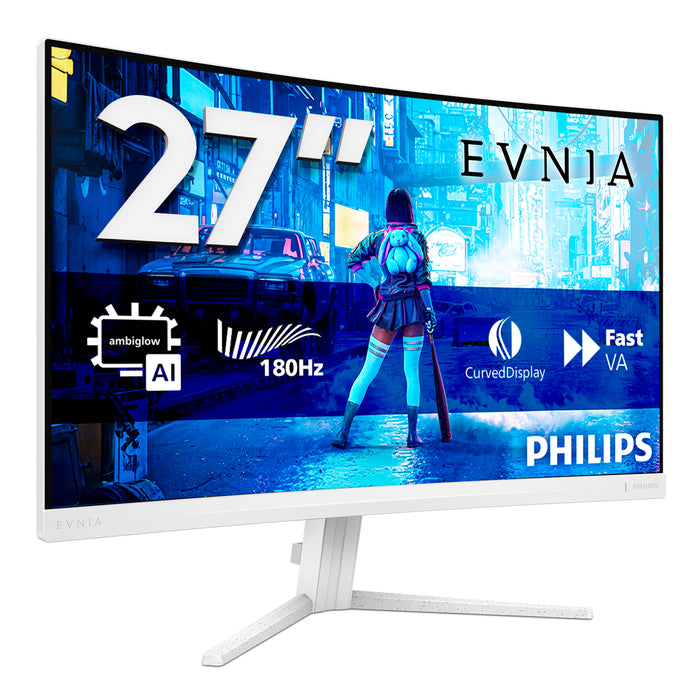 Philips Evnia 5000 27M2C5201L/00, 68.6 cm (27"), 1920 x 1080 pixels, Full HD, LCD, 1 ms, White