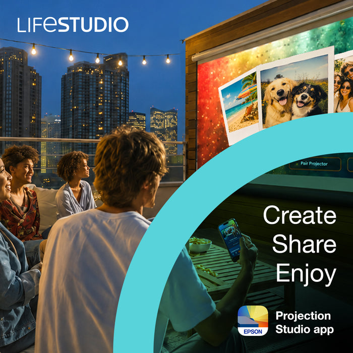 Epson Lifestudio Pop Plus — EF-62N Navy Blue, 700 ANSI lumens, 3LCD, UHD 4K (3840x2160), 5000000:1, 16:9, 762 - 3810 mm (30 - 150")