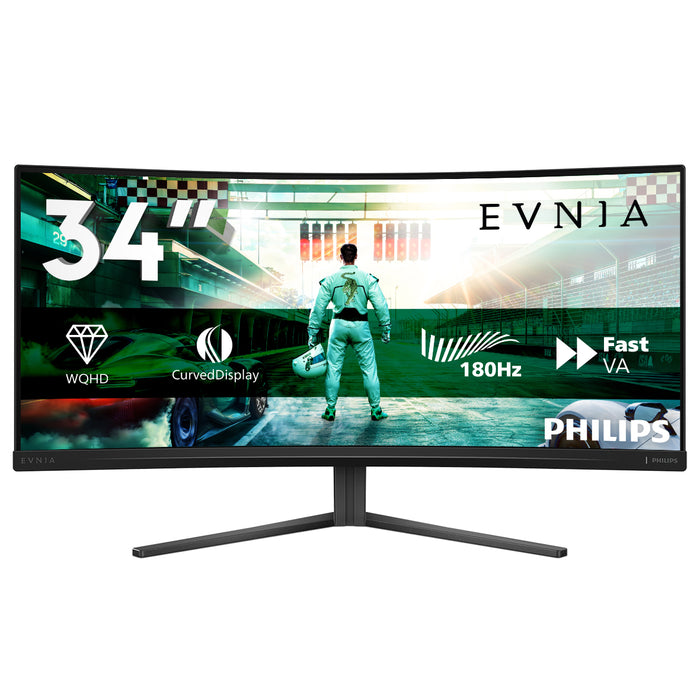 Philips Evnia 34M2C3500L/00, 86.4 cm (34"), 3440 x 1440 pixels, Wide Quad HD, LCD, 1 ms, Black