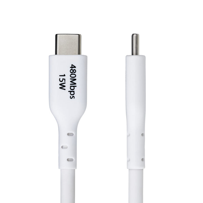 StarTech.com 3m (9.8ft) USB-A to USB-C Charging Cable, Charge & Sync, 3A, USB 2.0, TPE Jacket - White USB Charging Cord, 3 m, USB A, USB C, USB 2.0, 0.48 Gbit/s, White