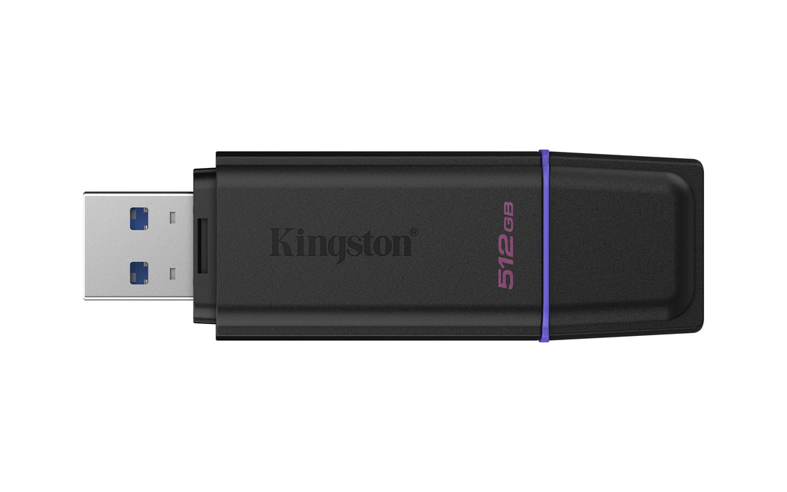 Kingston Technology DataTraveler 512GB Portable USB 3.2 Gen 1 Exodia Black/Purple, 512 GB, USB Type-A, 3.2 Gen 1 (3.1 Gen 1), Cap, 9.36 g, Black, Violet