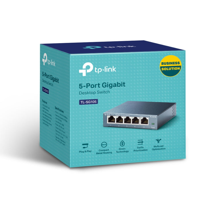 TP-Link TL-SG105, Unmanaged, L2, Gigabit Ethernet (10/100/1000), Full duplex, Wall mountable