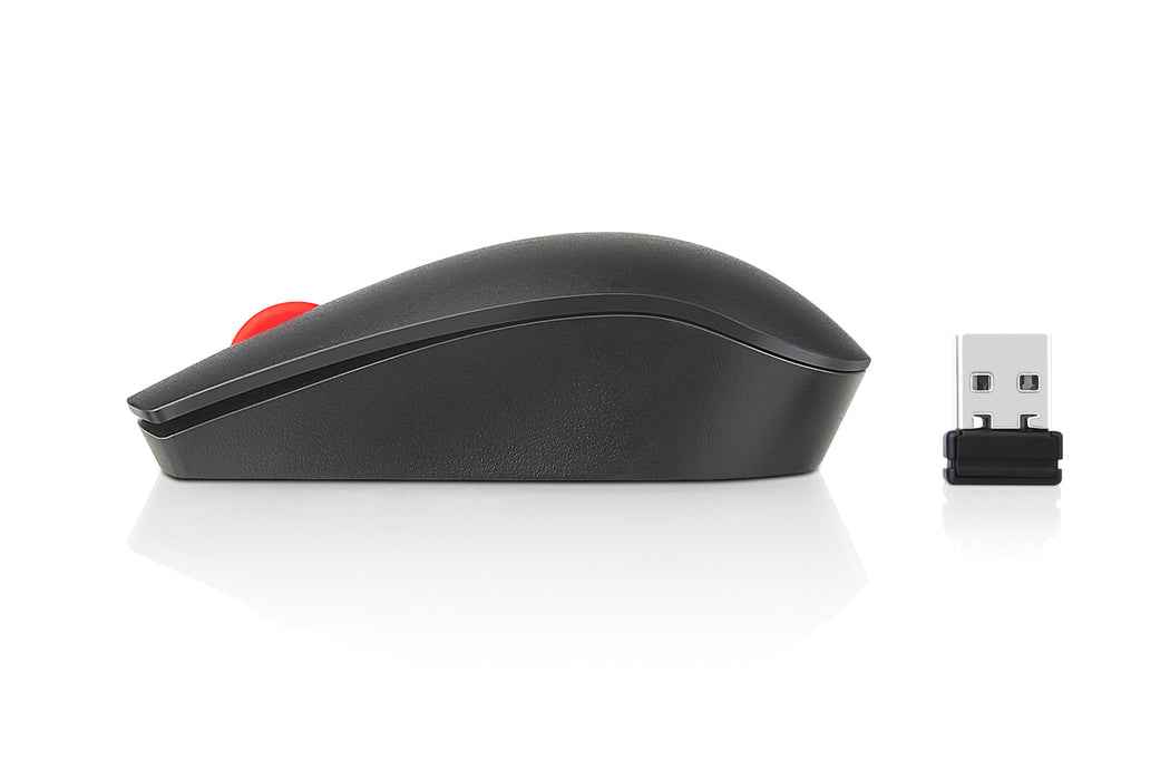Lenovo 4X30M56887, Ambidextrous, Optical, RF Wireless, 1200 DPI, Black, Red