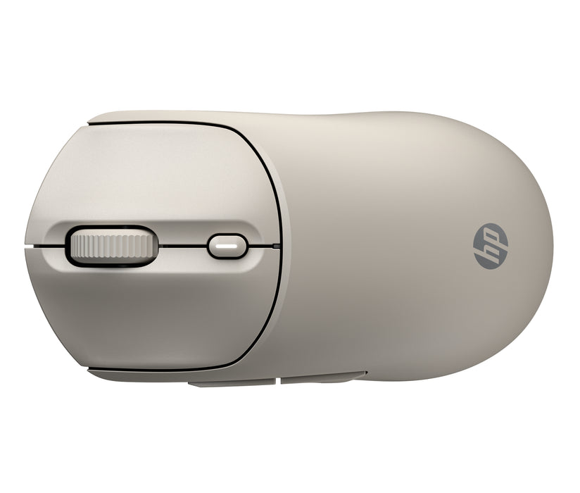 HP 400 Quiet Wireless Mouse, Ambidextrous, RF Wireless + Bluetooth, 6000 DPI, Beige