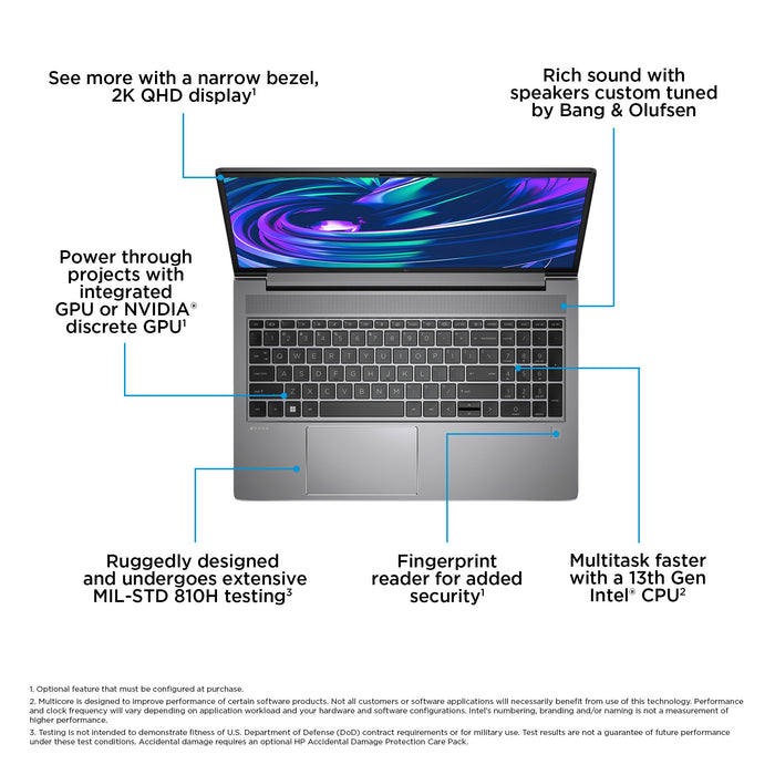 HP ZBook Power G10, Intel® Core™ i7, 2.4 GHz, 39.6 cm (15.6"), 1920 x 1080 pixels, 32 GB, 1 TB