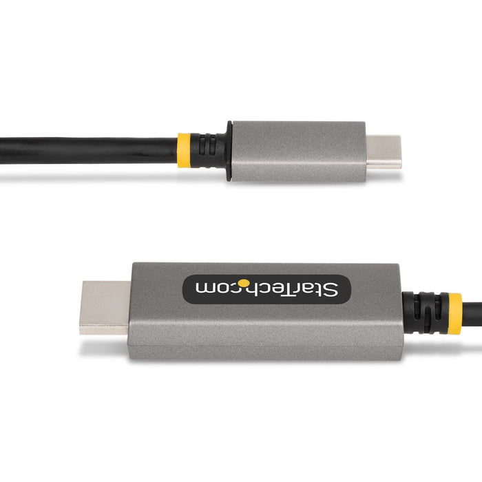 StarTech 3ft (1m) USB-C to HDMI Adapter Cable, 8K 60Hz, 4K 144Hz, HDR10, USB Type-C to HDMI 2.1 Video Converter Cable, USB-C DP Alt Mode/USB4/Thunderbolt 3/4 Compatible (134B-USBC-HDMI211M)