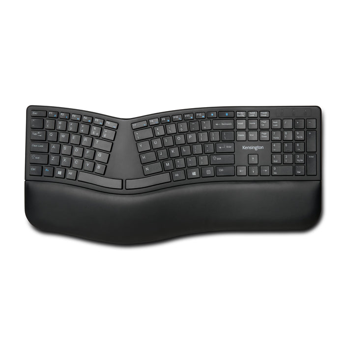 Kensington Pro Fit Ergo Wireless Keyboard (Black), Wireless, Bluetooth