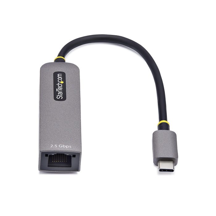 StarTech.com 2.5GbE USB-C to Ethernet Adapter, 100W PD Pass-Through, NBASE-T NIC, USB 3.0 Type-C 2.5/1G Multi Speed Network, Thunderbolt Compatible, Windows & Mac, Wired, USB Type-C, Ethernet, 5000 Mbit/s, Grey