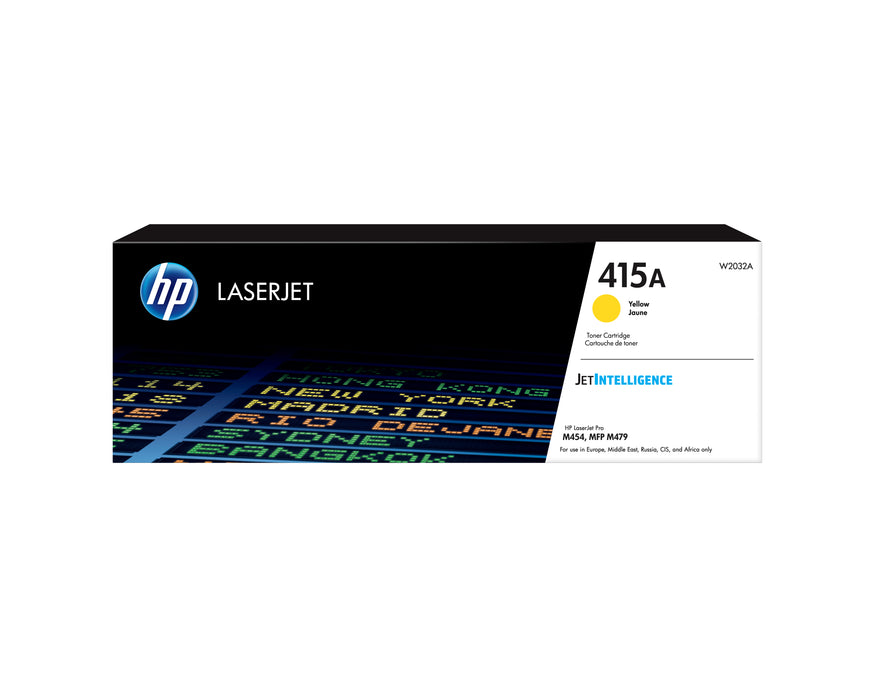 HP 415A Yellow Original LaserJet Toner Cartridge, 2100 pages, Yellow, 1 pc(s)