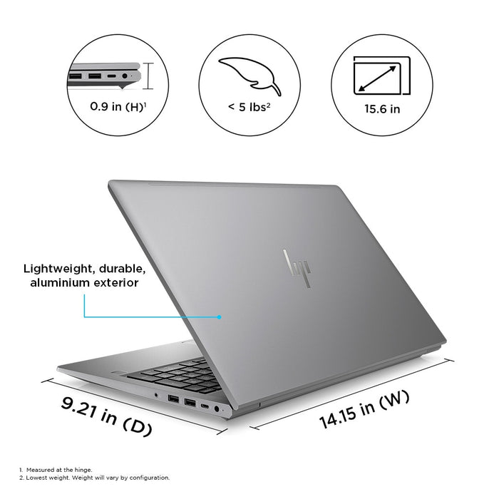 HP ZBook Power G10, AMD Ryzen™ 7, 39.6 cm (15.6"), 1920 x 1080 pixels, 32 GB, 1 TB, Windows 11 Pro