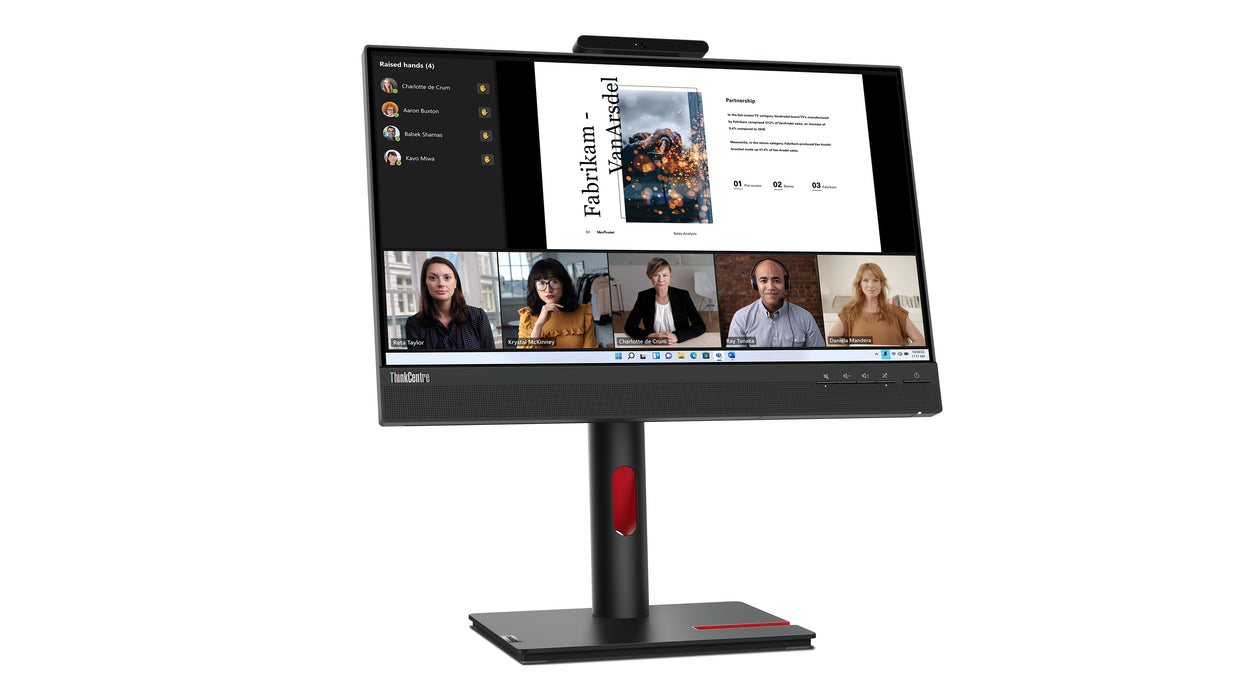 Lenovo ThinkCentre Tiny-In-One 22 Gen 5, 54.6 cm (21.5"), 1920 x 1080 pixels, Full HD, LED, 6 ms, Black