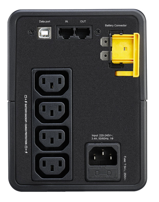 APC Back-UPS BX750MI - 750VA, 4x C13, USB, Line-Interactive, 0.75 kVA, 410 W, Sine, 140 V, 300 V