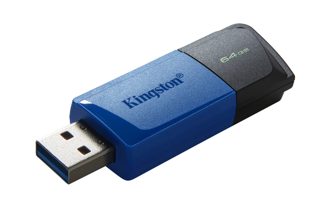 Kingston Technology DataTraveler 64GB USB3.2 Gen 1 Exodia M (Black + Blue), 64 GB, USB Type-A, 3.2 Gen 1 (3.1 Gen 1), Slide, 10 g, Black, Blue