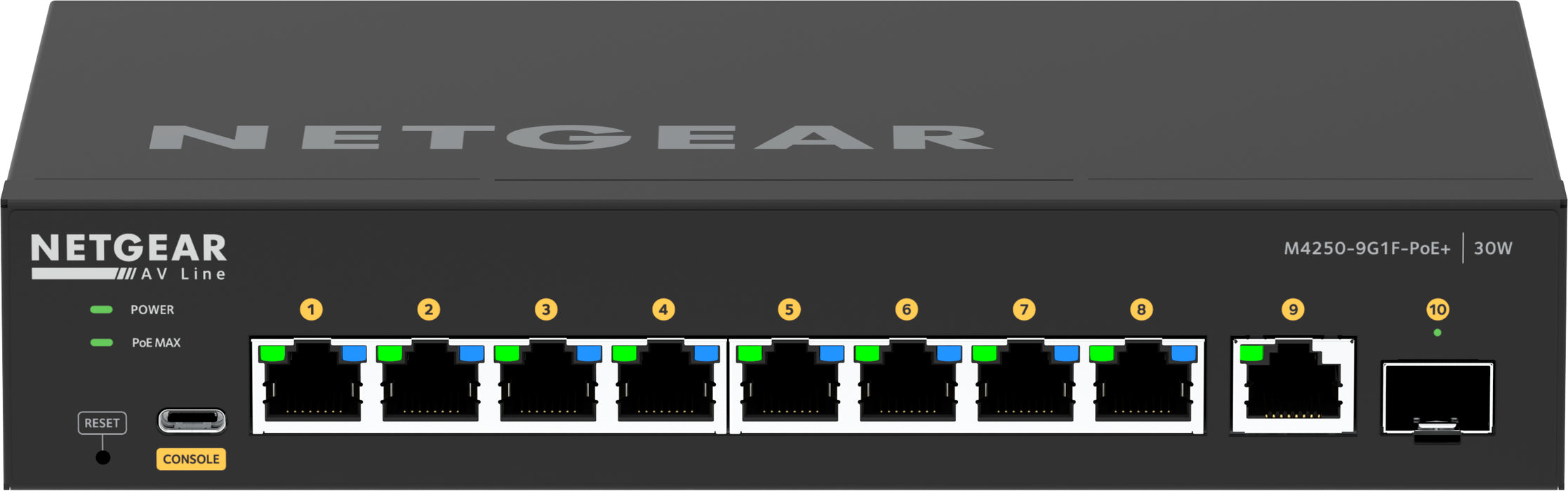 NETGEAR 8x1G PoE+ 110W 1x1G and 1xSFP Managed Switch, Managed, L2/L3, Gigabit Ethernet (10/100/1000), Full duplex, Power over Ethernet (PoE), Rack mounting