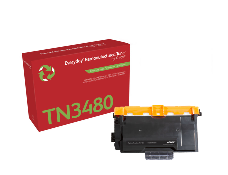 Everyday™ Mono Remanufactured Toner by compatible with Brother TN3480, High capacity, 8000 pages, Black, 1 pc(s)