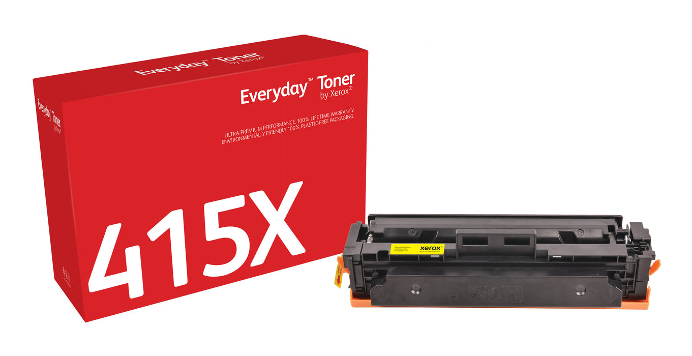 Everyday™ Yellow Toner by compatible with HP 415X (W2032X), High capacity, 6000 pages, 6000 pages, Yellow, 1 pc(s)