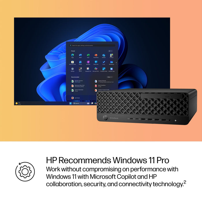 HP EliteDesk 8 G1i AI, Intel Core Ultra 5, 235, 16 GB, DDR5-SDRAM, 1 TB, Windows 11 Pro