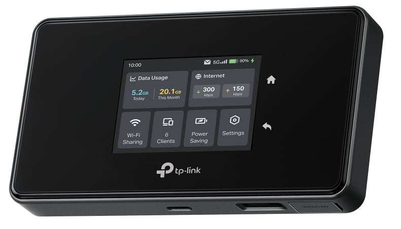 TP-Link M8550(EU), Cellular network router, Black, Portable, 802.11a, 802.11b, 802.11g, Wi-Fi 4 (802.11n), Wi-Fi 5 (802.11ac), Wi-Fi 6 (802.11ax), 200 Mbit/s, 4G, 5G, LTE