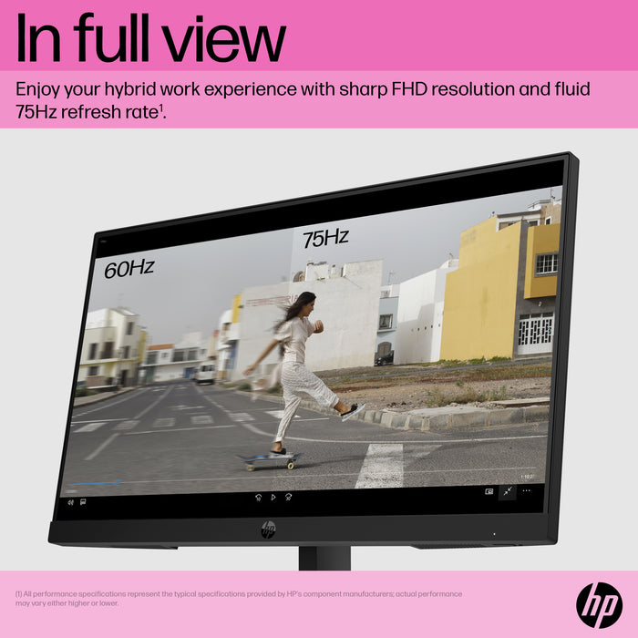 HP P22 G5 FHD Monitor, 54.6 cm (21.5"), 1920 x 1080 pixels, Full HD, LCD, 5 ms, Black