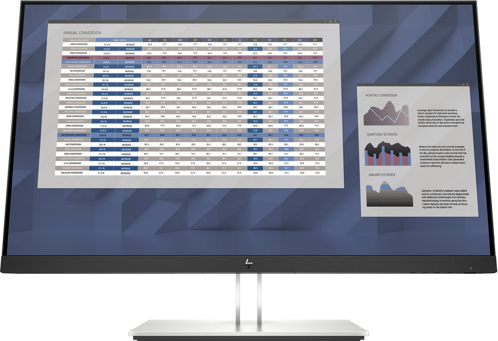 HP E-Series E27 G4, 68.6 cm (27"), 1920 x 1080 pixels, Full HD, LED, 5 ms, Black