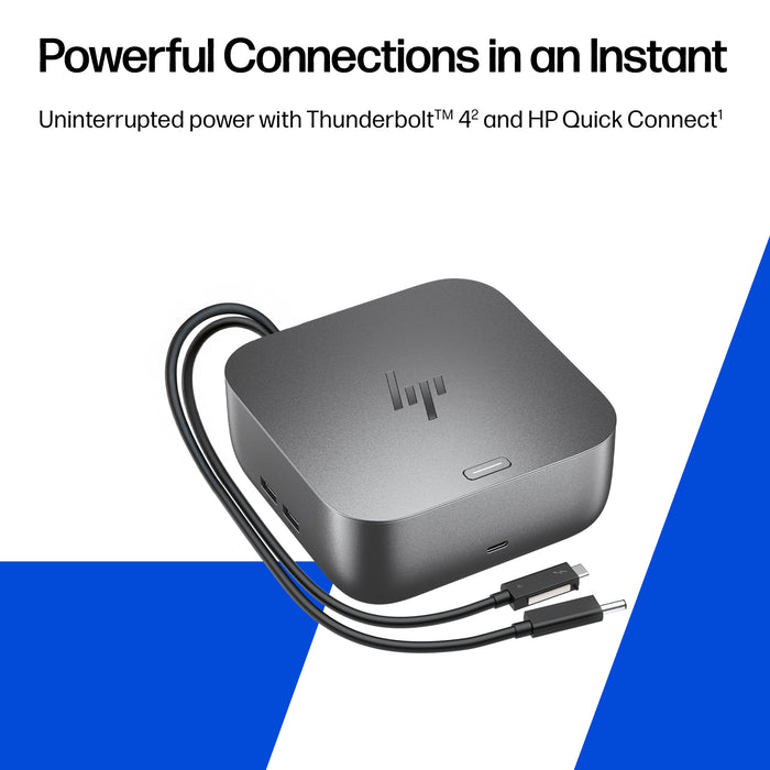 HP Thunderbolt 4 Ultra 280W G6 Dock, Wired, Thunderbolt 4, 280 W, 10,100,1000,2500 Mbit/s, Grey, 8K Ultra HD