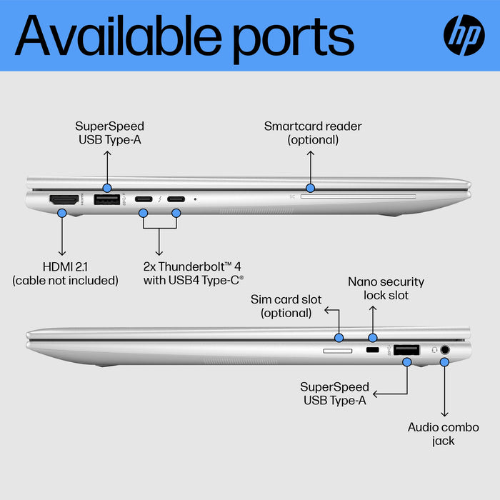 HP Elite x360 830 G10, Intel® Core™ i7, 33.8 cm (13.3"), 1920 x 1200 pixels, 16 GB, 512 GB, Windows 11 Pro