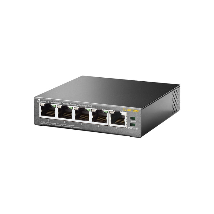 TP-Link 5-Port Gigabit Desktop PoE Switch with 4-Port, Unmanaged, Gigabit Ethernet (10/100/1000), Power over Ethernet (PoE)
