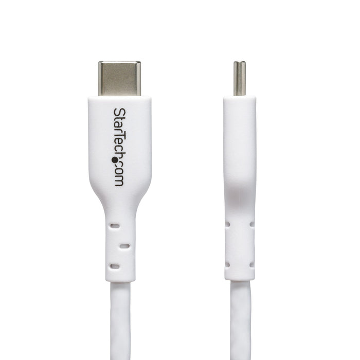 StarTech.com 10ft (3m) USB-C Charging Cable, Charge & Sync, 60W (3A) PD, USB 2.0 Laptop Charger Cable, TPE Jacket - White USB C Charging Cord, 3 m, USB C, USB C, USB 2.0, 0.48 Gbit/s, White