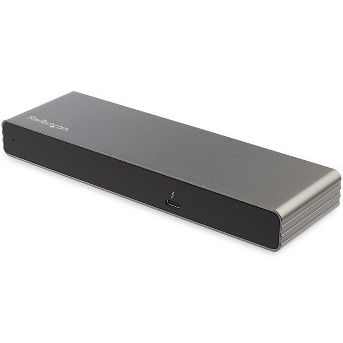 StarTech.com Thunderbolt 3 Dock - Dual 4K 60Hz Monitor TB3 Laptop Docking Station with DisplayPort, HDMI & 1080p VGA - 85W Power Delivery & Charging - 2x USB-A, Ethernet - Mac & Windows (TB3DK2DHVUE)