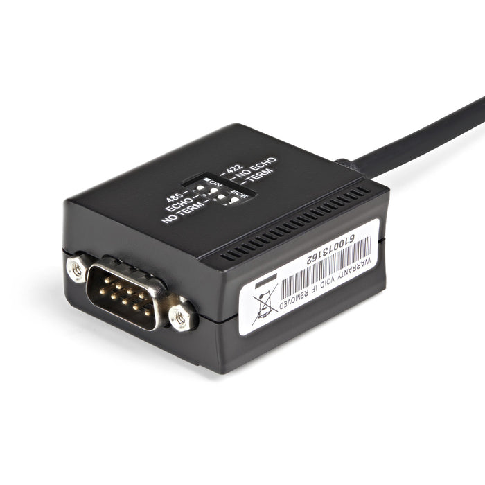 StarTech.com 6ft (1.8m) 1-Port Professional RS422/485 USB Serial Cable Adapter with COM Retention, USB to RS422 Adapter - TAA, DB9 M, USB-A FM, 1.8 m, Black