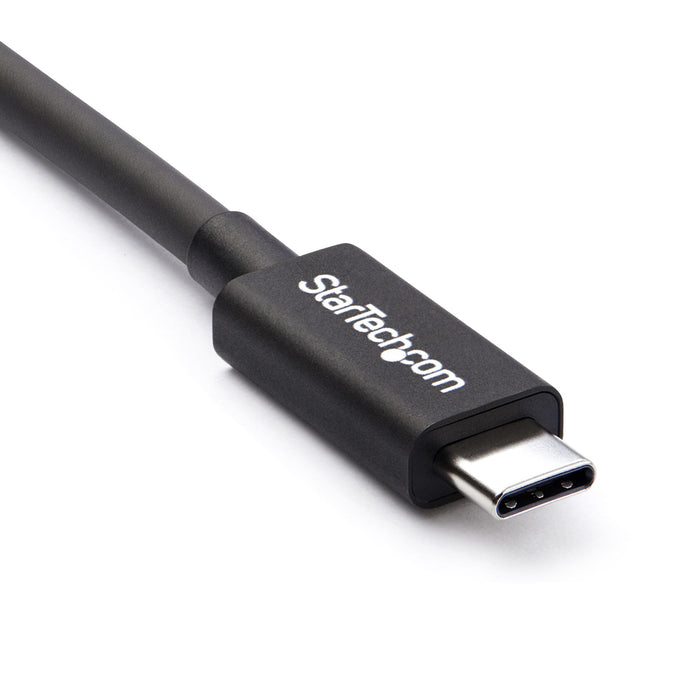 StarTech.com 2m (6.6ft) Thunderbolt 3 Cable, 20Gbps, 100W PD, 4K, Thunderbolt Certified, Compatible with Thunderbolt 4/USB 3.2/DisplayPort, Male, Male, 2 m, 20 Gbit/s, Black, Nickel
