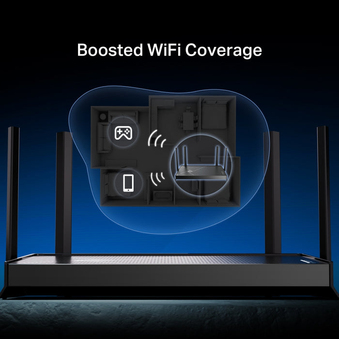 TP-Link Archer BE230, Wi-Fi 7 (802.11be), Dual-band (2.4 GHz / 5 GHz), Ethernet LAN, Black, Tabletop router