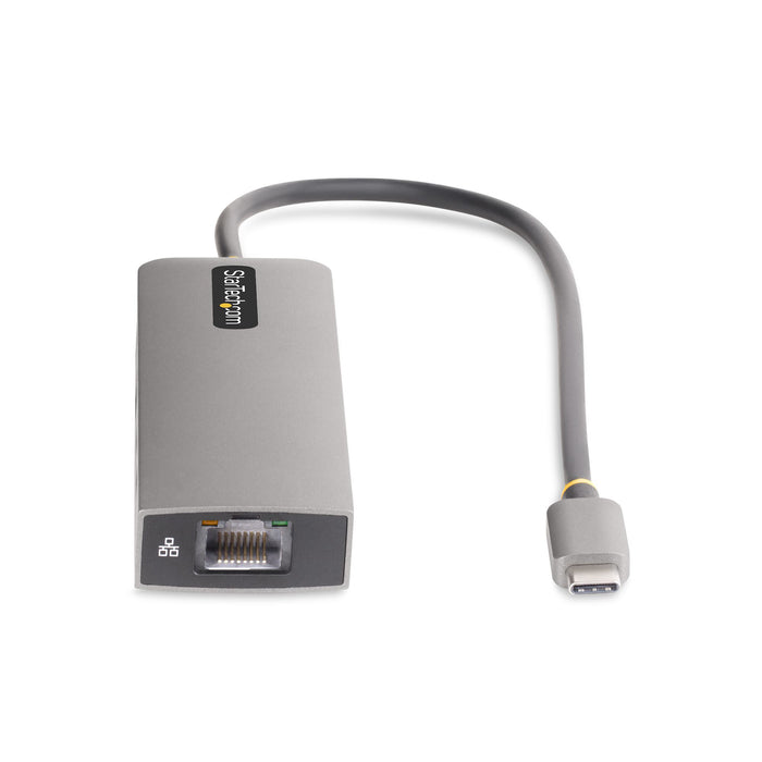 StarTech.com 3-Port USB-C Hub with 2.5 Gbps Ethernet and 100W Power Delivery Pass-Through Port, USB 3.2 10Gbps, 2x USB-A/1x USB-C, Portable USB Type-C Adapter Hub, Wired, USB 3.2 Gen 2 (3.1 Gen 2) Type-C, 100 W, 10,100,1000,2500 Mbit/s, IEEE 802.3bz, Grey