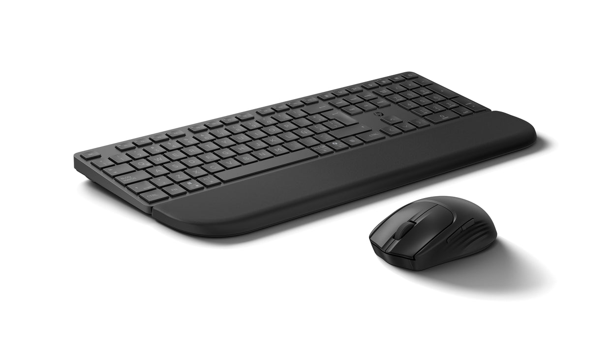 HP Multi-Device Dual-Mode Mouse and Keyboard Combo with Palm Rest 585C, Black, Mouse included