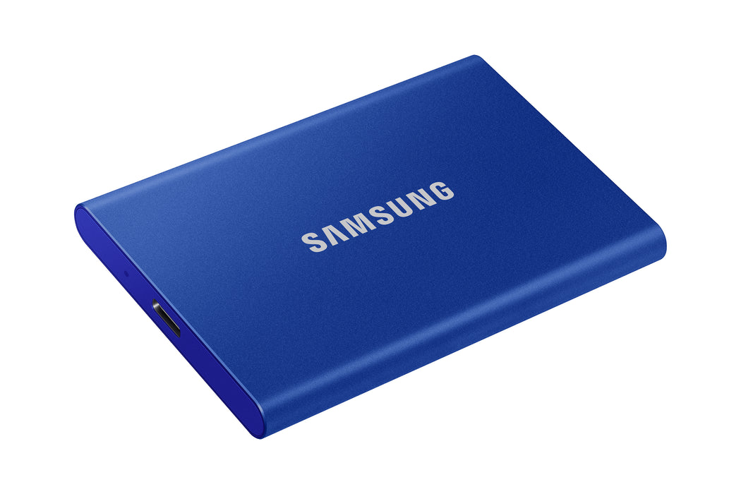 Samsung Portable SSD T7, 2 TB, USB Type-C, 3.2 Gen 2 (3.1 Gen 2), 1050 MB/s, Password protection, Blue