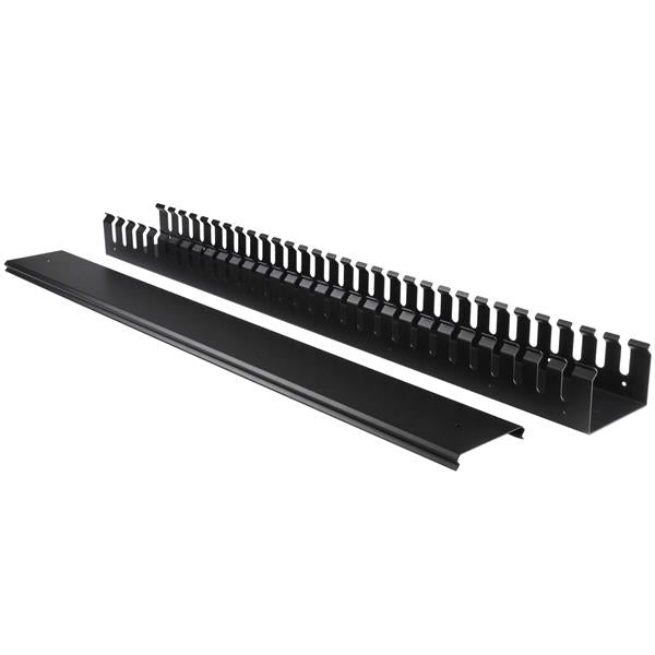 StarTech.com Vertical Cable Organizer with Finger Ducts - 20U - 3 ft., Cable management panel, Plastic, Steel, Black, 1 pc(s), 2.3 kg